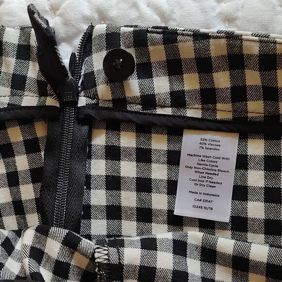 Talbot's Chatham Ankle 14P Pull On Gingham Pants - Picture 3 of 15